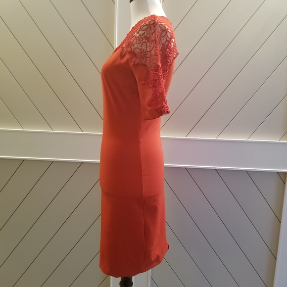 Zara Red Lace Dress XS - Picture 4 of 13